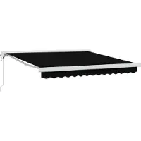 vidaXL Store à rallonge noir 300 x 250 x 165 cm en tissu et métal