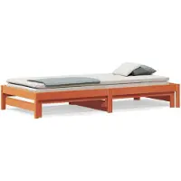 vidaXL Lit de jour Extensible Marron Cire 90x200 cm Pin massif