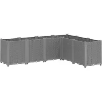 vidaXL Jardinière bleu gris 160x160x53 cm PP