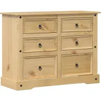vidaXL Commode Corona 112x48x91 cm Pin massif