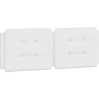 vidaXL Coussin de tête de lit "Zadar" blanc 120 cm similicuir