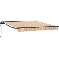 vidaXL Cadre de store bleu et orange 350 x 250 cm