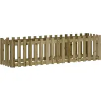 vidaXL Lit surélevé Design clôture à lattes 200x50x50 cm Bois de pin imprégné