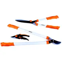 FUXTEC Set de 3 sécateurs de jardin premium - FUXTEC FX-SPS3 - à main, pour branches, pour haies