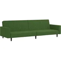 vidaXL Canapé-lit à 2 places vert foncé velours