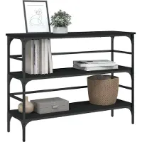 vidaXL Table console noir 100x32x75 cm bois d'ingénierie