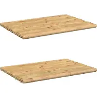 vidaXL Tapis de bain 2 pcs 50x35 cm bambou