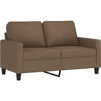 vidaXL Ensemble de canapés 3 pièces avec coussins Tissu brun