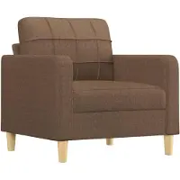 vidaXL Fauteuil Marron 60 cm Tissu