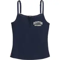 Superdry Femme Caraco Boutonné à Motif Athletic Essentials Bleu Marine Taille: 36