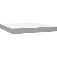vidaXL Matelas à ressorts ensachés gris clair 160x200x20 cm Tissu