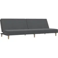 vidaXL Canapé-lit à 2 places gris clair tissu