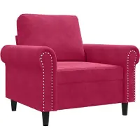 vidaXL Sessel Weinrot 60 cm Samt