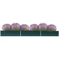 vidaXL Parterre de jardin surélevé Acier galvanisé 480x80x45 cm Vert