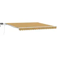 vidaXL Store à rallonge multicolore 400 x 300 cm en tissu et aluminium
