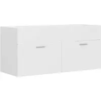 vidaXL Armoire sous lavabo blanc 100x38,5x46 cm Bois composite