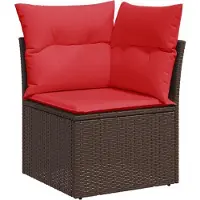 vidaXL Ensemble de salon de jardin 5 pièces avec coussins noir poly rotin