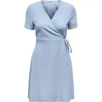 ONLY Addiction-caro Short Sleeve Short Dress Bleu L Femme