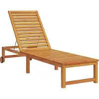 vidaXL Transat 2 pièces Marron 202 x 53 x 89 cm Bois massif Acacia
