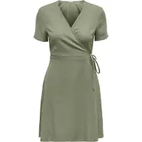 ONLY Addiction-caro Short Sleeve Short Dress Vert XL Femme