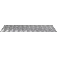 vidaXL : 2 marches d'escalier, 100 x 50 cm, argent, aluminium, à angle droit