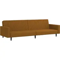 vidaXL Canapé-lit 2 places marron velours