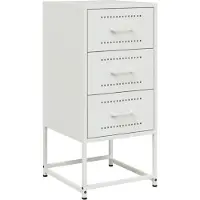 vidaXL Tables de chevet 2 pcs blanc 36x39x78 cm acier
