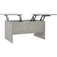 vidaXL Table basse gris béton 80x50x42,5 cm Bois composite