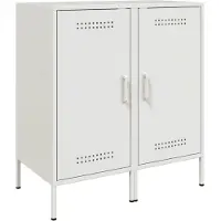 vidaXL Sideboards 2 pcs. Blanc 36x39x79 cm Acier
