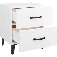vidaXL Table de chevet Blanc 40x35x47,5 cm
