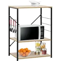 vidaXL Armoire à micro-ondes noir et chêne 60x39,6x79,5 cm