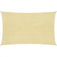 vidaXL Voile d'ombrage 160 g/m² Beige 3x5 m PEHD