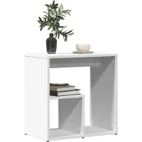 vidaXL Tables d'appoint 2 pcs blanc 50x30x50 cm bois d’ingénierie