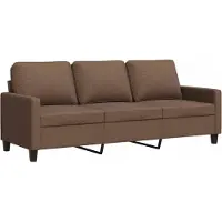 vidaXL Canapé 3 places brun 180 cm Tissu