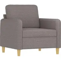 vidaXL Fauteuil Taupe 60 cm Tissu