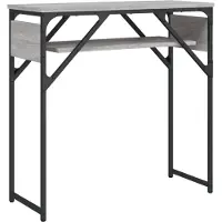 vidaXL Table console avec étagère sonoma gris 75x30x75 cm