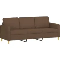 vidaXL Canapé à 3 places Marron 180 cm Tissu