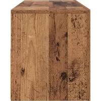 vidaXL Armoire TV avec LED imitation vieux bois 120x35x40 cm Bois composite
