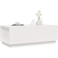 vidaXL Table basse blanche 100x50x35 cm pin massif
