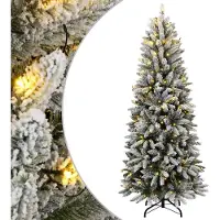 vidaXL Sapin de Noël artificiel 150 LED et flocon de neige 120 cm