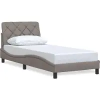 vidaXL Cadre de lit sans matelas Taupe 140x200 cm Tissu