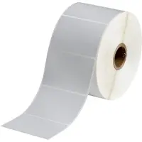 Brady BPT-19-7563-0.5, polyester métallisé, argenté, mat, 76.20 x 50.00 mm, permanent (500 E.) (108 mm)