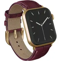 Burga Bracelet en cuir véritable pour Apple Watch | 38/40/41/42 mm - Mobwife / Gold