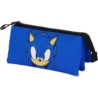 KARACTERMANIA Sonic The Hedgehog Sega Sight Triple Mäppchen Blau Mann Blau Taille unique