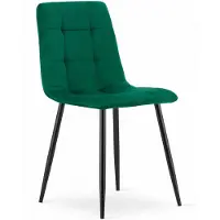 Leobert Chaise Valora KARA Vert Foncé x1 - Chaise d'appoint verte pour pièces animées