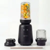 Safecourt Kitchen PureBlend - 1000W Smoothie maker - BPA free - includes to-go drinking lid + straw- Premium Tritan blend cups -Black