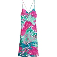Superdry Printed Slip Sleeveless Long Dress Multicolore S Femme