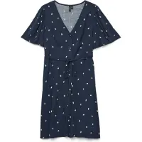 Vero Moda Robe-chemise 'VMALBA' bleu marine / jaune / vert foncé