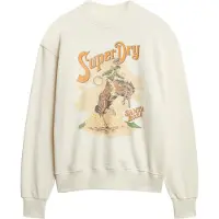Superdry pour femme. W2012247A Sweat-shirt Souvenir beige (XS), Casuel, Coton