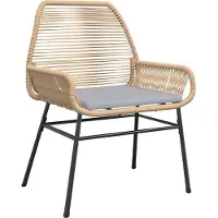 vidaXL Ensemble de jardin 5 pièces avec coussins Marron Poly rotin Verre